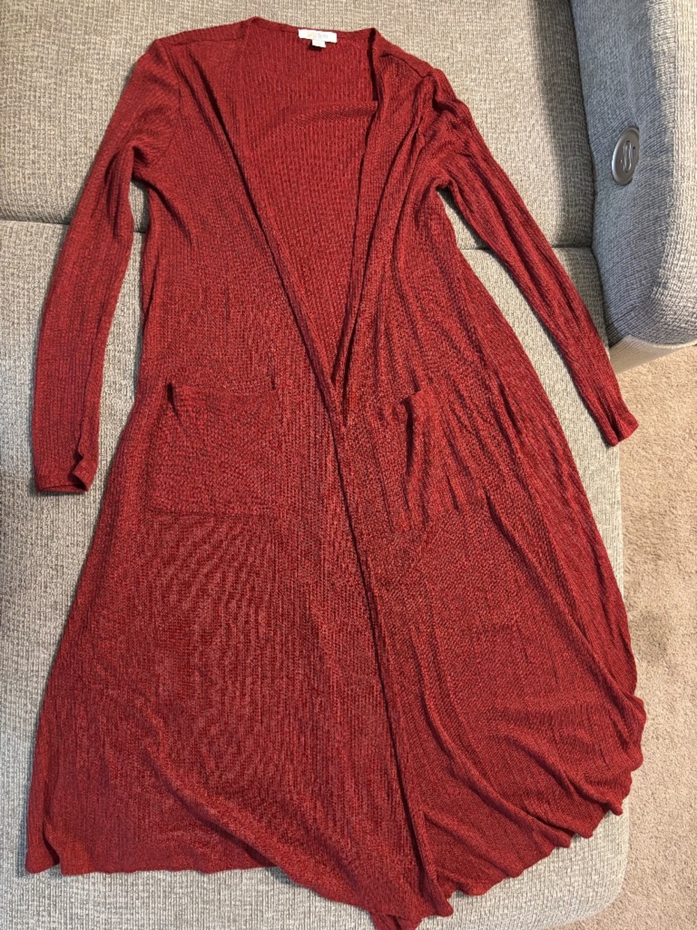 Red long sweater